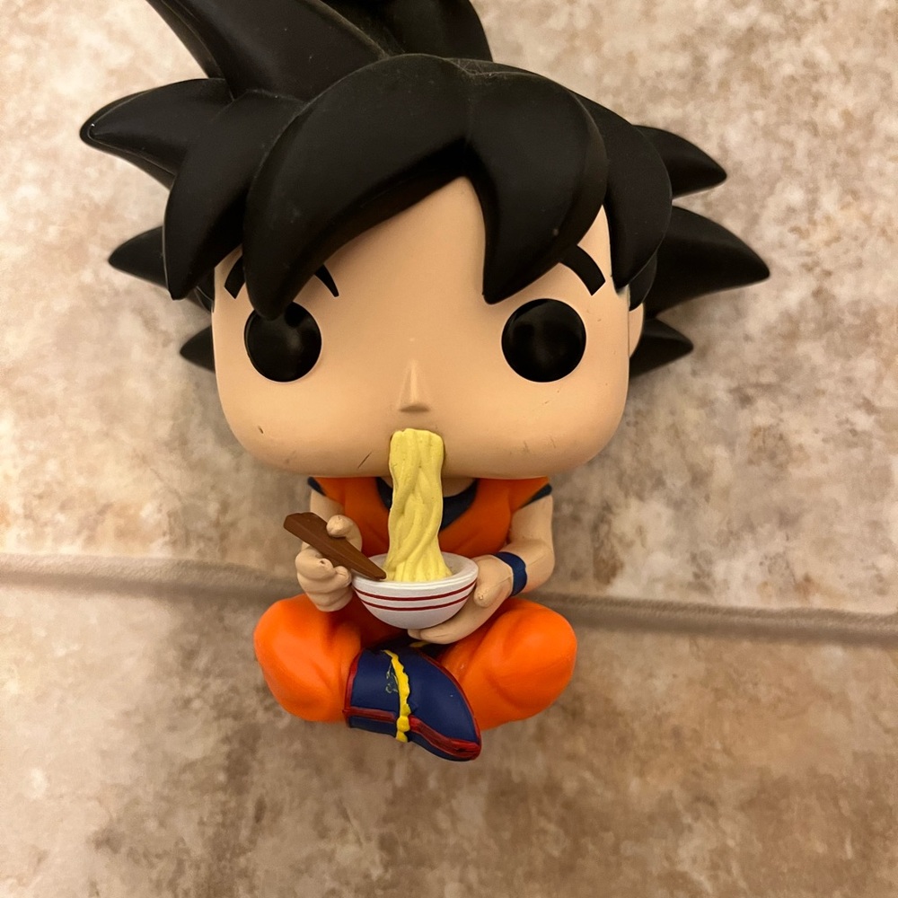 Anime Character Figurine Eating Noodles (Goku Funko!!) -box not included